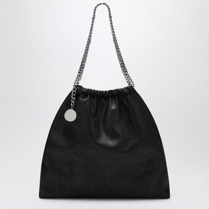 Stella McCartney Falabella black eco-leather drawstring shoulder bag black
