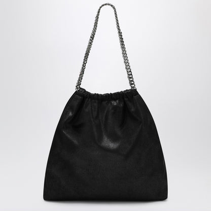 Stella McCartney Falabella black eco-leather drawstring shoulder bag black