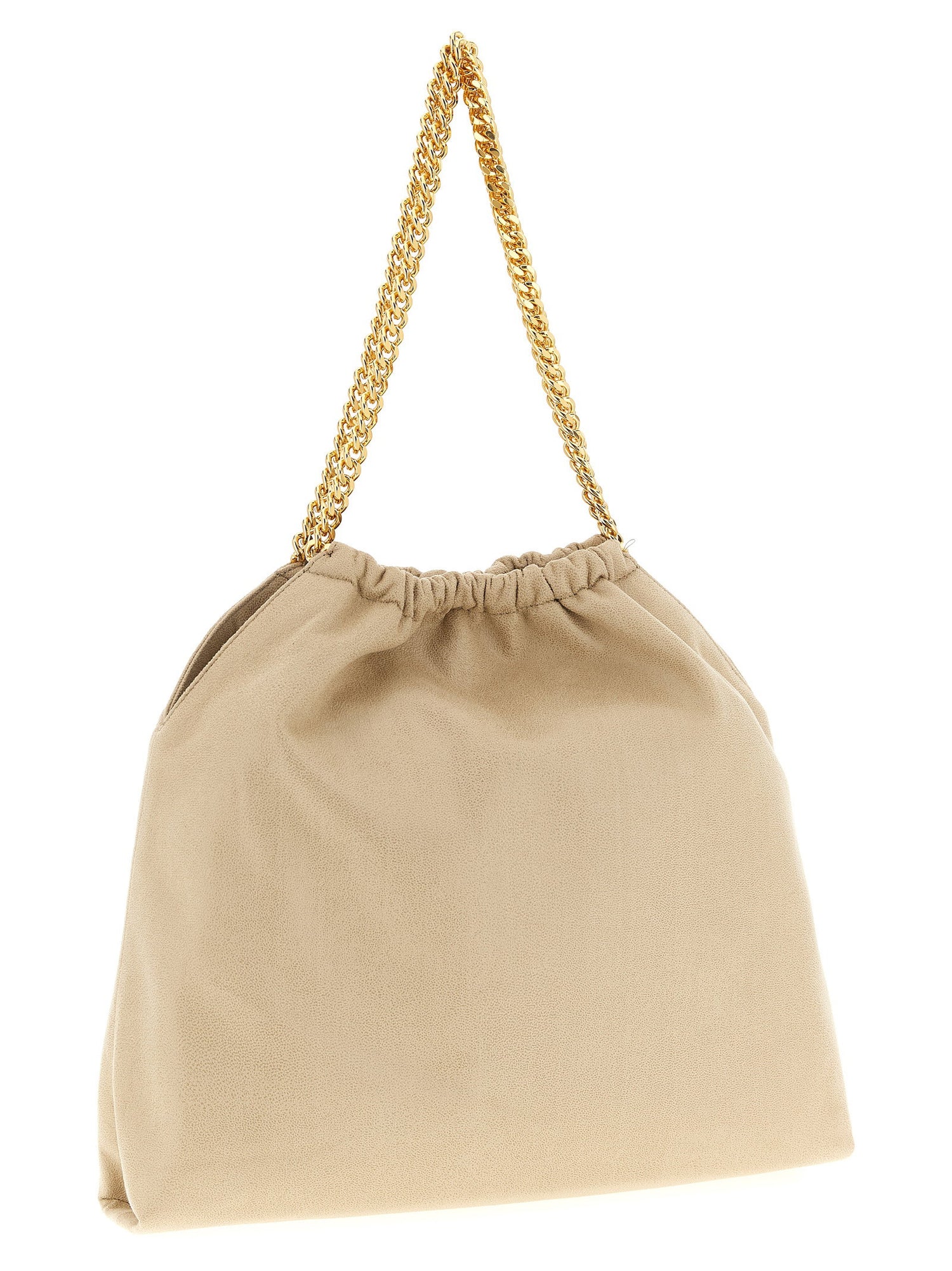 Stella Mccartney Falabella Drawstring Shoulder Bag Beige