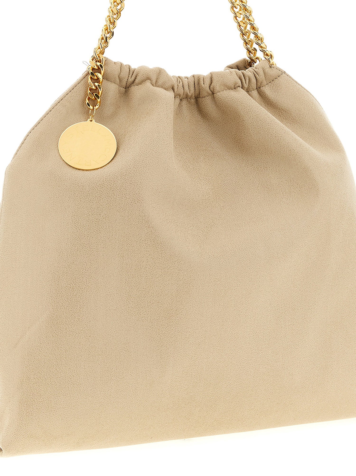 Stella Mccartney Falabella Drawstring Shoulder Bag Beige