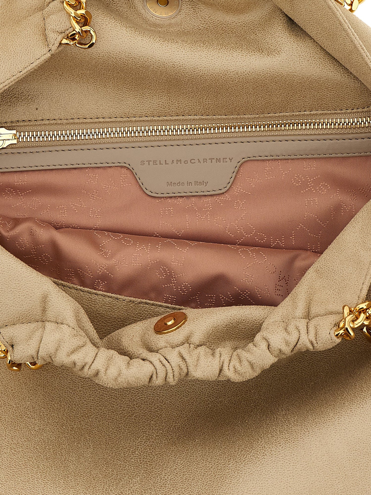 Stella Mccartney Falabella Drawstring Shoulder Bag Beige