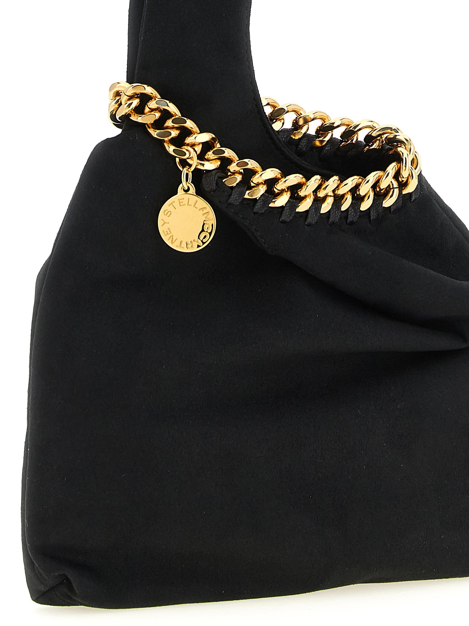 Stella Mccartney Wristlet Suede Handbag Black