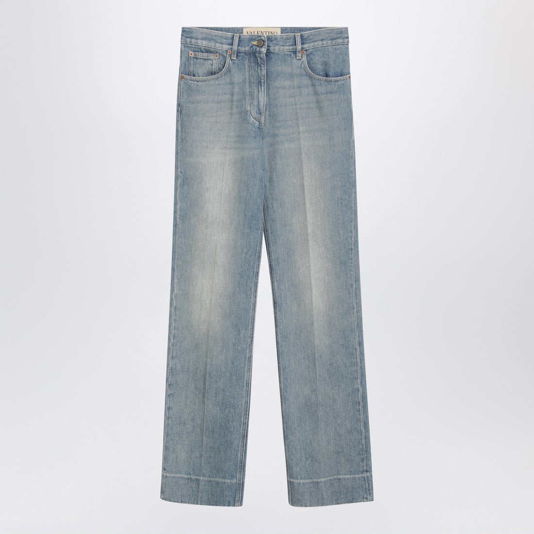 Valentino Light Blue Washed Denim Jeans Blue