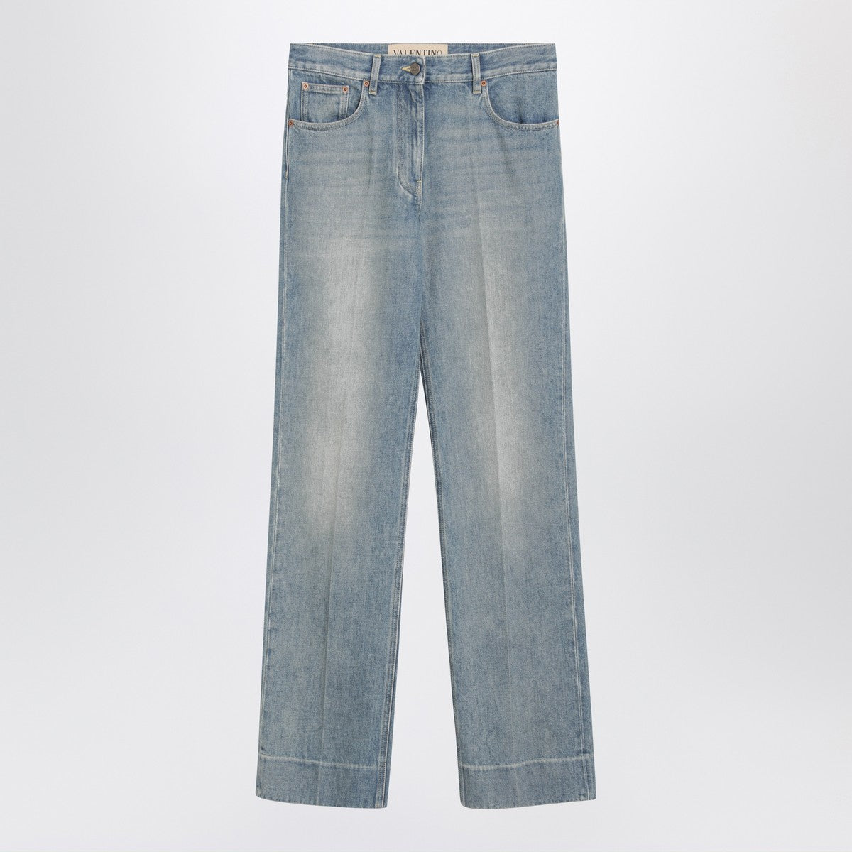 Valentino Light Blue Washed Denim Jeans Blue