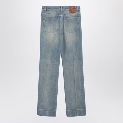 Valentino Light Blue Washed Denim Jeans Blue