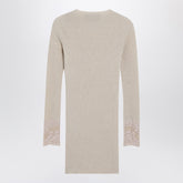 Valentino Alabaster Cashmere Crewneck Sweater in White