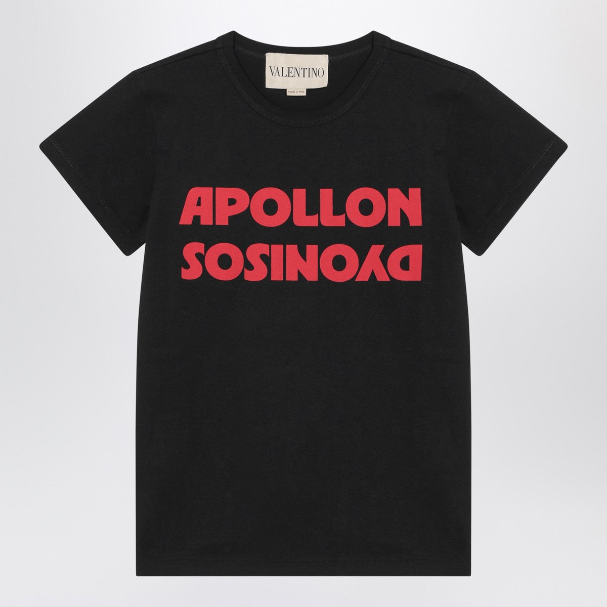Valentino Black T-shirt with Apollon and Dionysos Print Black