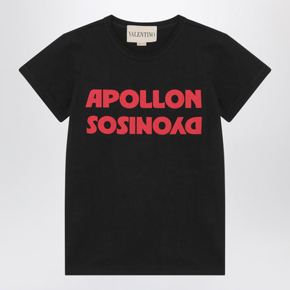 Valentino Black T-shirt with Apollon and Dionysos Print Black