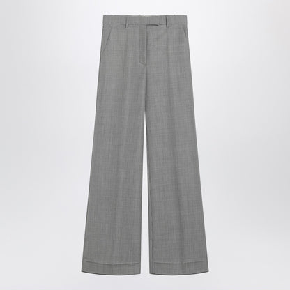 Valentino Vichy-Check Wool-Blend Palazzo Trousers Print