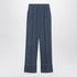 Valentino High-Waisted Chambray Denim Blue Trousers Blue