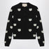 Valentino Le Chat De La Maison Intarsia Wool Cardigan Black