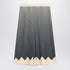 Valentino High-waisted blue and ivory silk skirt with pleats Blue