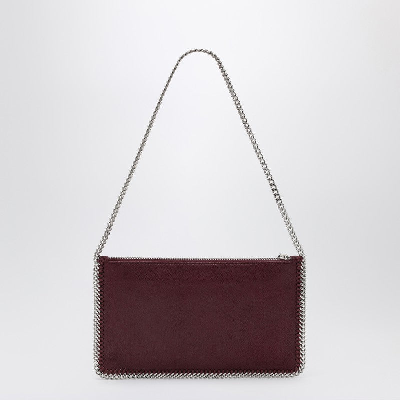 Stella McCartney Falabella Plum Vegan Shoulder Clutch Bag Burgundy