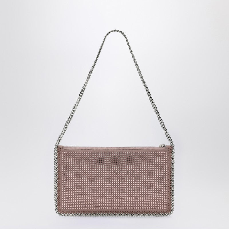 Stella McCartney Falabella Pink Rhinestone-Embellished Clutch Shoulder Bag Pink