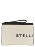 Stella Mccartney Logo Clutch Bag Beige
