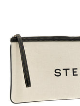 Stella Mccartney Logo Clutch Bag Beige