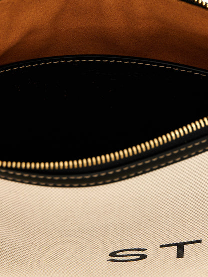 Stella Mccartney Logo Clutch Bag Beige