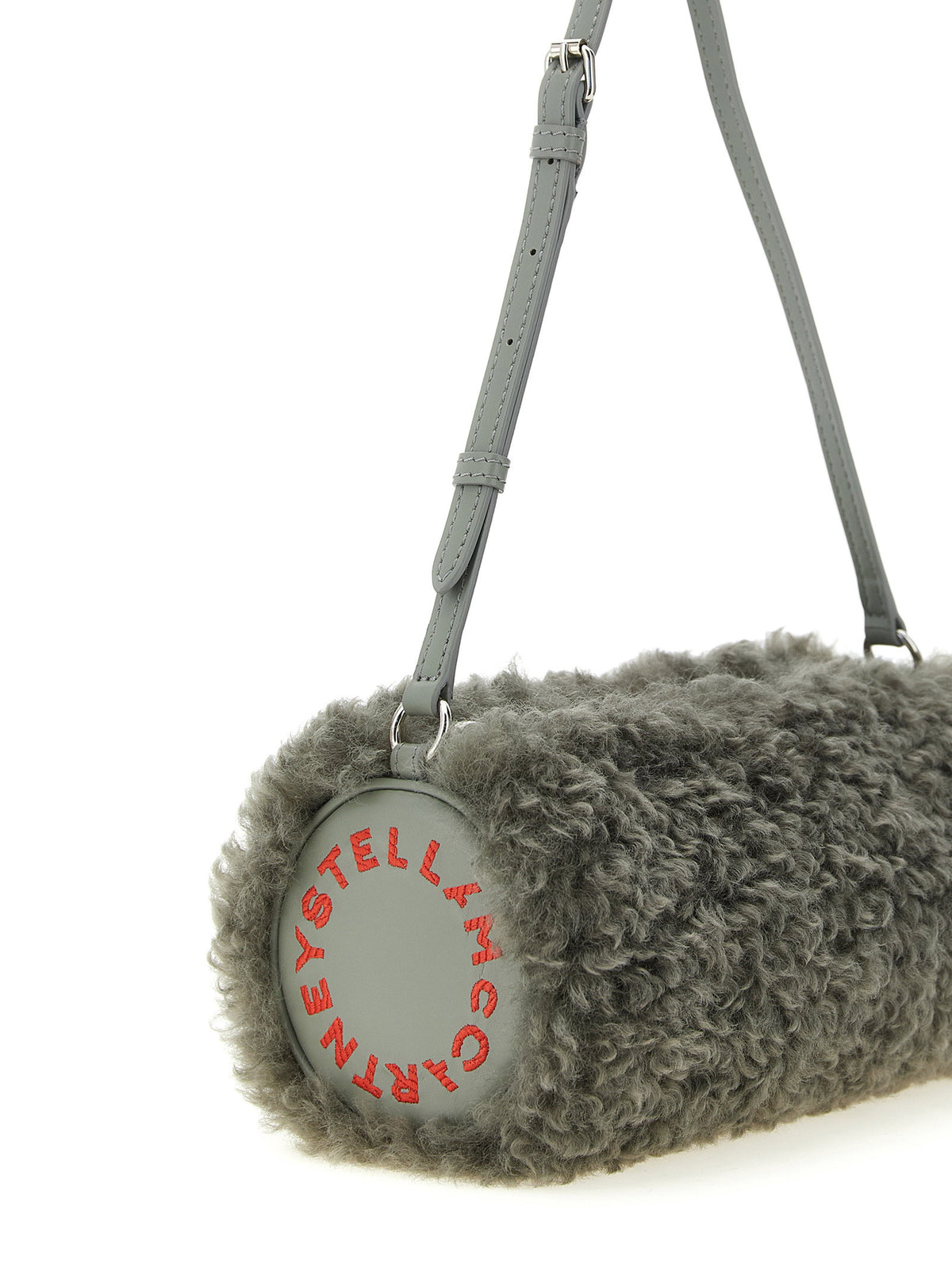 Stella Mccartney Shearling Clutch Gray