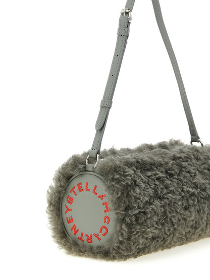 Stella Mccartney Shearling Clutch Gray