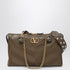 Valentino Garavani Panthea Chevron-Pattern Nappa Leather Shopper Bag Brown