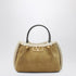 Valentino Garavani VLogo Small Suede Shopper Bag Beige