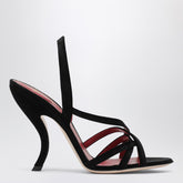 Valentino Garavani Fetishique Interlaced Velvet Sandals Black