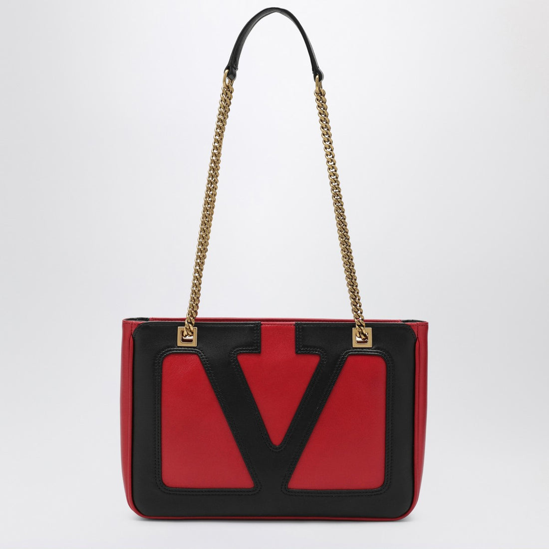 Valentino Garavani Viva Superstar Small Leather Shoulder Bag Red