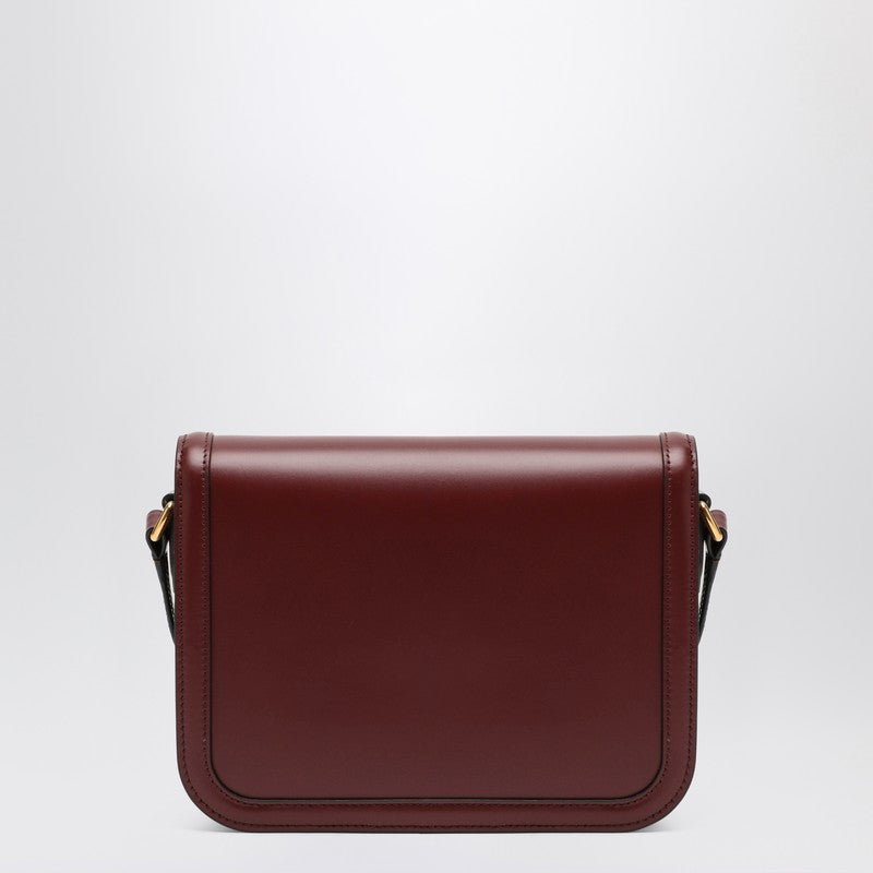 Valentino Garavani Small 9TO5 Leather Shoulder Bag Bordeaux Red
