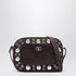 Valentino Garavani Nellcôte suede bag with studs and VLogo Signature brown