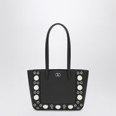 Valentino Garavani Mini Nellcôte Grained Calfskin Shopper Bag Black