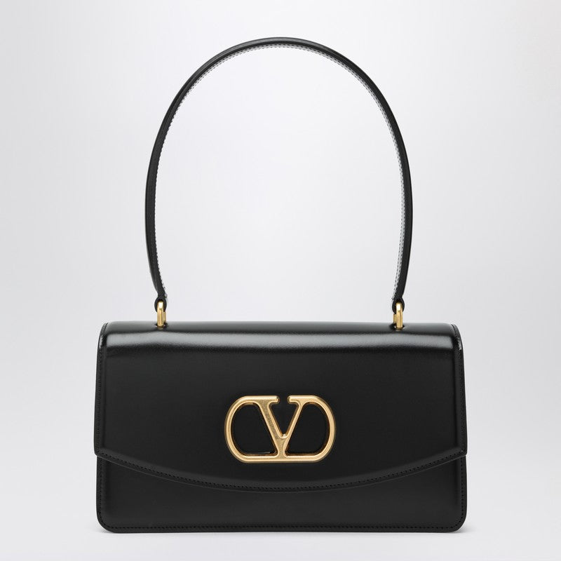 Valentino Garavani Vain glossy calfskin handbag black