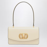 Valentino Garavani Vain Top Handle Bag in Glossy White Calfskin White
