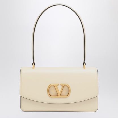 Valentino Garavani Vain Top Handle Bag in Glossy White Calfskin White