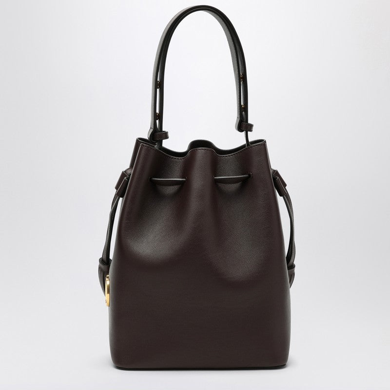 Valentino Garavani So Seau Leather Bucket Bag Brown