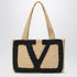 Valentino Garavani Viva Superstar Crochet Medium Shopper Bag Beige
