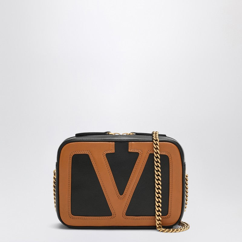 Valentino Garavani Viva Superstar Chain Belt Bag in Black Lambskin black