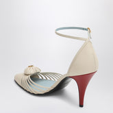 Valentino Garavani Décolleté VG Sandal Cage-Toe Leather Pumps White