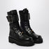 Valentino Garavani Quilted Leather Combat Boots with VLogo Black