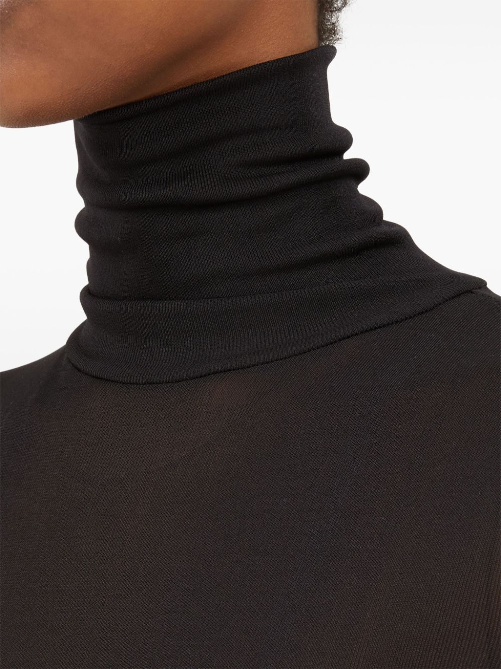 Maison Margiela Signature Four-Stitch Logo Roll Neck Top Black black