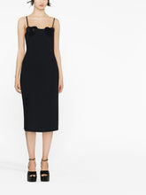 Blumarine Heart Sequin Midi Dress Black