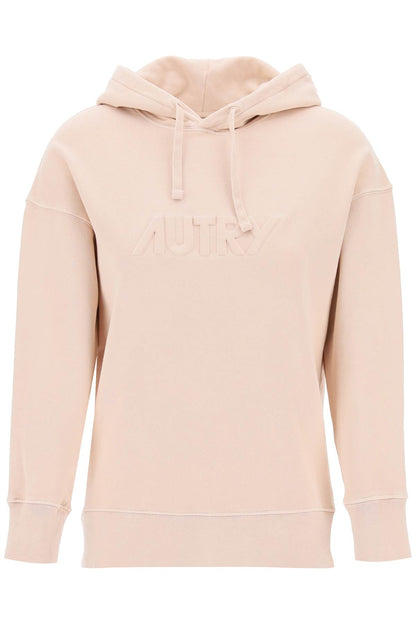 Embossed logo hoodie