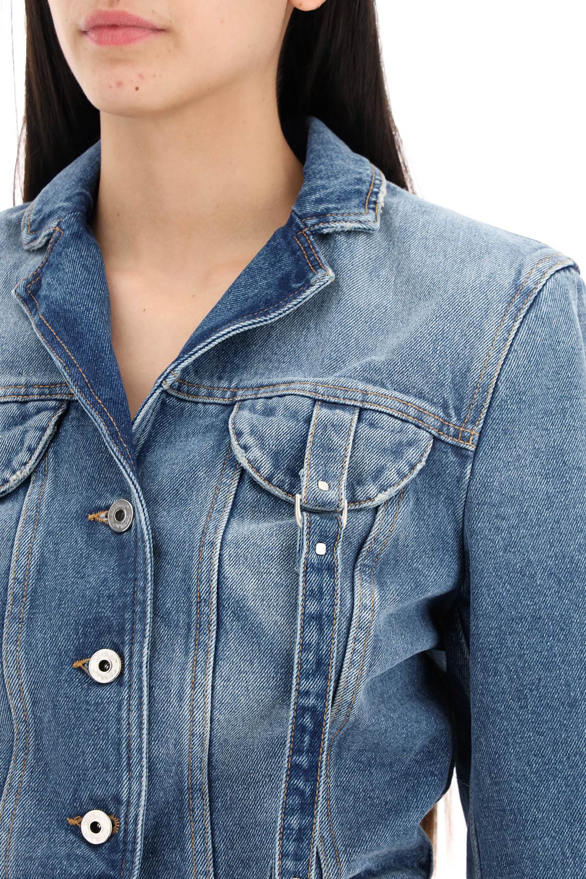 Veste en jean avec détails harnais