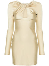 Coperni Twisted Cut-out Mini Dress Beige