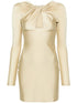 Coperni Twisted Cut-out Mini Dress Beige