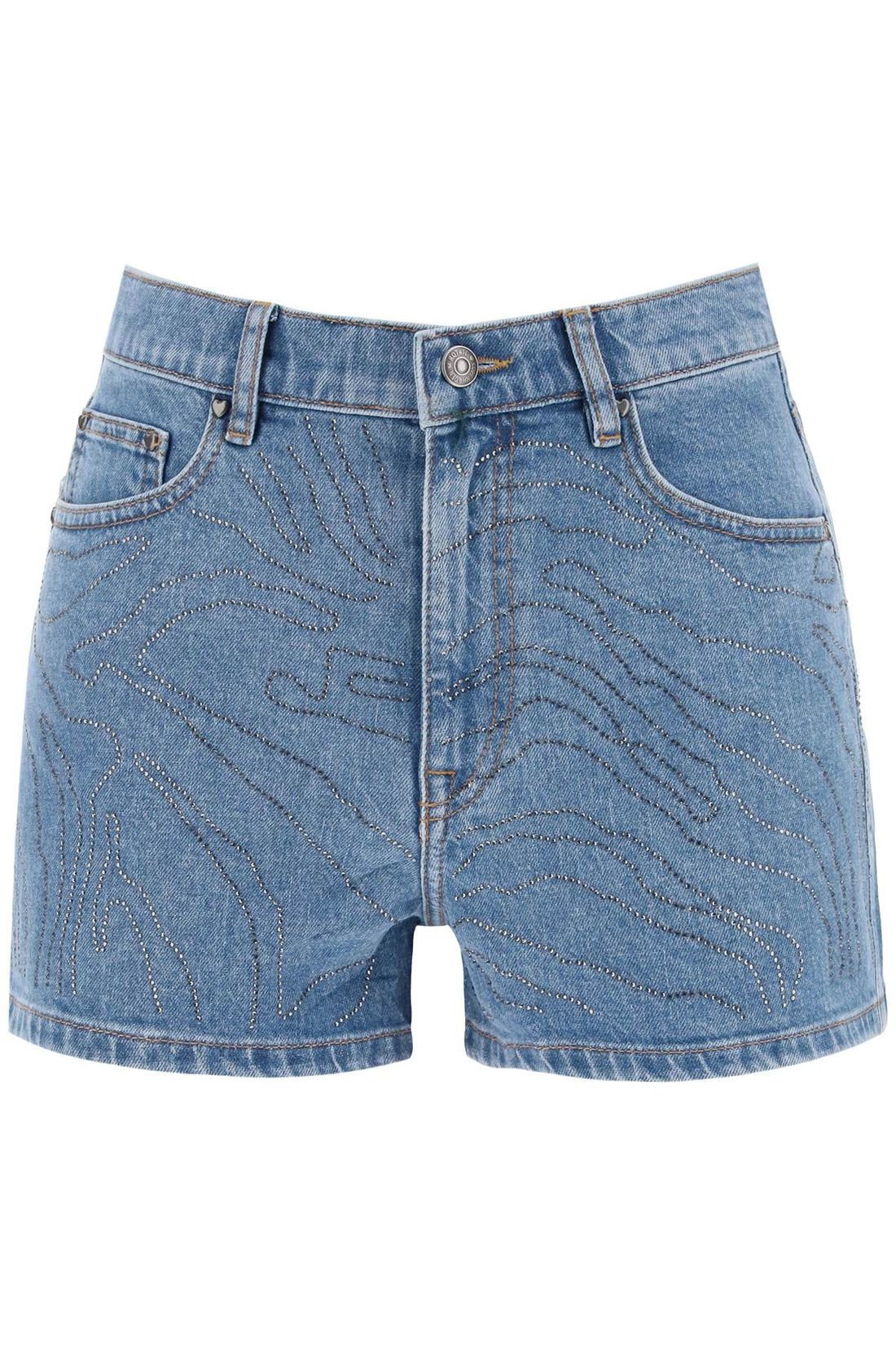 Short en jean avec strass