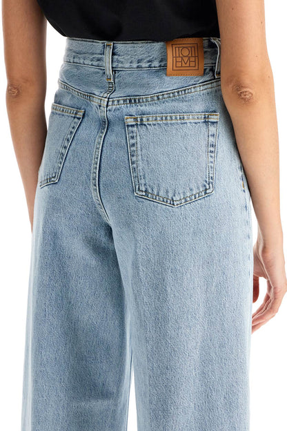 Wide leg jeans in organic cotton