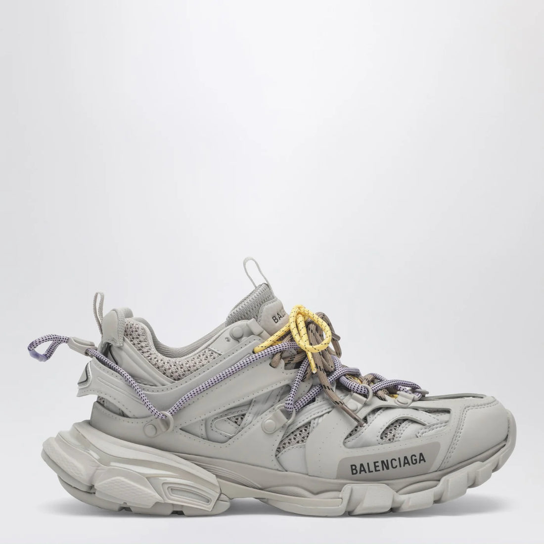 Balenciaga Track Trail Sneakers In Yellow, Purple, Brown And Black - Multicolor