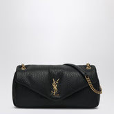 Saint Laurent Medium Calypso Chain Shoulder Bag in Black Leather Black