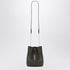 Saint Laurent Moss Green Leather Bucket Bag with Chain Strap Green