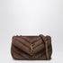 Saint Laurent Small LouLou Quilted Suede Shoulder Bag Brown
